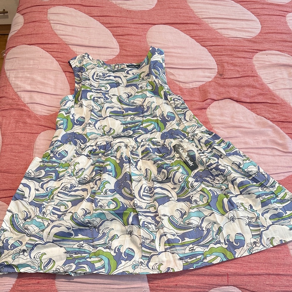 NWT Modcloth “Gathering Wildflowers” Smock Dress Surf Print Size XL - Picture 2 of 6